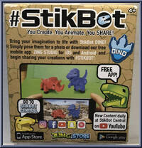 StikDilophosaurus (Clear Orange) from Stikbot - Dino manufactured by Zing [Back]