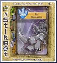 StikDilophosaurus (Gray) from Stikbot - Dino manufactured by Zing [Front]