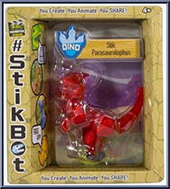 StikParasaurolophus (Clear Red) from Stikbot - Dino manufactured by Zing [Front]