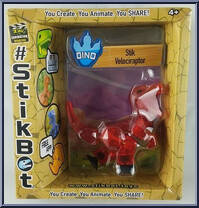 StikVelociraptor (Clear Red) from Stikbot - Dino manufactured by Zing [Front]