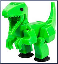 StikVelociraptor (Green) from Stikbot - Dino manufactured by Zing [Loose]