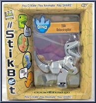 StikVelociraptor (Grey) from Stikbot - Dino manufactured by Zing [Front]