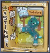 StikBulldog (Clear Blue) from Stikbot - Pets manufactured by Zing [Front]