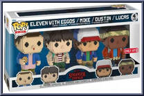 Eleven with Eggos / Mike / Dustin / Lucas (8-Bit) from Stranger Things - Pop! Sets manufactured by Funko [Front]