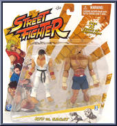 Ryu vs. Sagat from Street Fighter - 2-Packs manufactured by Jazwares [Front]