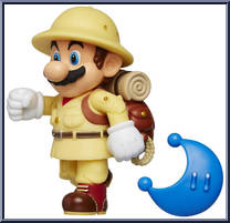 Explorer Mario (with Blue Power Moon) from Super Mario - Basic Series manufactured by Jakks Pacific [Loose]