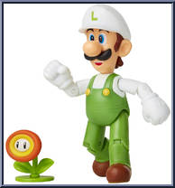 Fire Luigi (with Fire Flower) from Super Mario - Basic Series manufactured by Jakks Pacific [Loose]