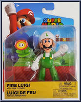 Fire Luigi (with Fire Flower) from Super Mario - Basic Series manufactured by Jakks Pacific [Front]
