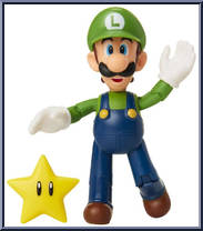 Luigi (with Super Star) from Super Mario - Basic Series manufactured by Jakks Pacific [Loose]