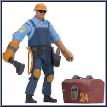 Engineer (Blue) from Team Fortress 2 - Series 3 manufactured by Neca [Loose]