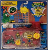 Turtle Transports - Metallized Turtle Travelin' Combo (with Card) from Teenage Mutant Ninja Turtles - Mini Mutants manufactured by Playmates [Front]