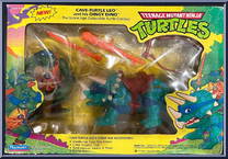 Cave Turtle Leo (with Dingy Dino) from Teenage Mutant Ninja Turtles - Cave Turtles manufactured by Playmates [Front]