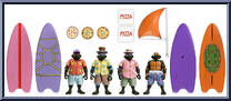 Bodacious Beach Bros. from Teenage Mutant Ninja Turtles - Classic Cartoon - Basic Series manufactured by Neca [Loose]