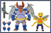 Wingnut and Screwloose from Teenage Mutant Ninja Turtles - Classic Cartoon - Multi-Packs manufactured by Neca [Loose]