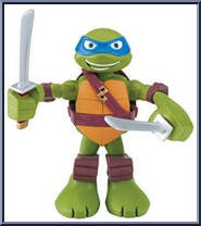 Katana-Crossing Leo from Teenage Mutant Ninja Turtles - Half Shell Heroes - Basic Series manufactured by Playmates [Loose]