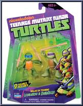 Leonardo & Donatello from Teenage Mutant Ninja Turtles - Nickelodeon - Ninjas in Training manufactured by Playmates [Front]