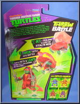 Leonardo from Teenage Mutant Ninja Turtles - Nickelodeon - Throw -N- Battle manufactured by Playmates [Back]