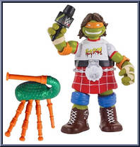 Michelangelo as "Rowdy" Roddy Piper from Teenage Mutant Ninja Turtles - Nickelodeon - WWE manufactured by Playmates [Loose]