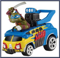 Talking Leo in Extreme Party Wagon from Teenage Mutant Ninja Turtles - Nickelodeon - T-Machines manufactured by Playmates [Loose]