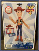 Woody (Soft & Huggable) from Toy Story 4 - Plush manufactured by Thinkway Toys [Back]