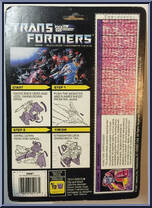 Sparkstalker from Transformers - Generation 1 - Series 5 manufactured by Hasbro [Back]