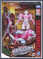 Arcee from Transformers - Kingdom War for Cybertron - Deluxe Class manufactured by Hasbro [Front]