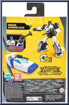 Jazz (Origin) from Transformers - Legacy - Buzzworthy & Bumblebee - Deluxe Class manufactured by Hasbro [Back]
