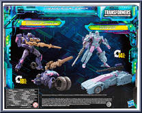 Ascenticon Kaskade vs Senate Guard Autobot Javelin from Transformers - Legacy - Evolution - Deluxe Class manufactured by Hasbro [Back]