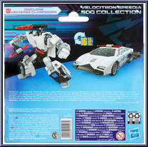 Clampdown (Diaclone Universe) from Transformers - Legacy - Velocitron Speedia 500 Collection - Deluxe Class manufactured by Hasbro [Back]