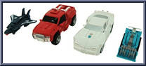 Swerve & Tailgate (with Phaser & Groundshaker) from Transformers - Legends - Wave  4 manufactured by Takara [Loose]