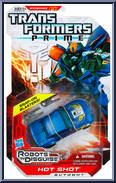 Hot Shot from Transformers - Prime - Deluxe Class manufactured by Hasbro [Front]