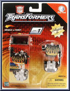 Hot Shot from Transformers - Robots in Disguise (2001) - Tiny Tin Spychangers manufactured by Hasbro [Front]