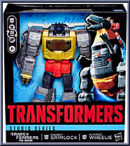 Grimlock & Autobot Wheelie from Transformers - Studio Series - Movie manufactured by Hasbro [Front]