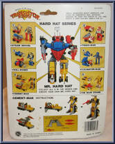 Cement-Man from Transistor Robots - Hard Hat manufactured by Four Star [Back]