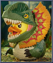 Dilophosaurus from Tubbz Ducks - Jurassic Park manufactured by Numskull [Loose]