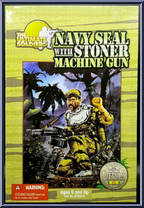 Navy Seal with Stoner Machine Gun from Ultimate Soldier - Basic Series manufactured by 21st Century Toys [Front]