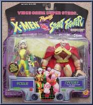 Rogue vs. Zangief from Video Game Super Stars Presents - X-Men v.s Street Fighter - Series 2 manufactured by Toy Biz [Front]