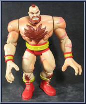 Rogue vs. Zangief from Video Game Super Stars Presents - X-Men v.s Street Fighter - Series 2 manufactured by Toy Biz [Loose]