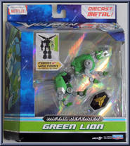 Green Lion from Voltron Legendary Defender - Metal Defender manufactured by Playmates [Front]