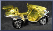 Yellow Stealth Cycle from Voltron - Third Dimension - Stealth Cycles manufactured by Trendmasters [Loose]