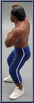 Ron Simmons (Blue Pants with White Stripe) from WCW - Series 2 - Released in UK manufactured by Galoob [Loose]