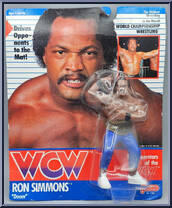 Ron Simmons (Blue Pants with White Stripe) from WCW - Series 2 - Released in UK manufactured by Galoob [Front]