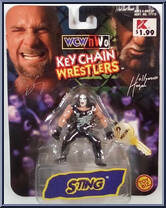 Sting (Crow) from WCW - Key Chain Wrestlers manufactured by Toy Biz [Front]