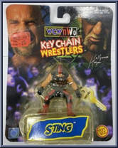 Sting (Wolfpac) from WCW - Key Chain Wrestlers manufactured by Toy Biz [Front]