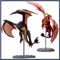 Red Highland Drake / Black Proto-Drake Action Figure