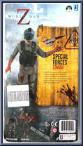 Special Forces Zombie from World War Z - Basic Series manufactured by Jazwares [Back]