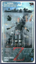 Special Forces Zombie from World War Z - Basic Series manufactured by Jazwares [Front]