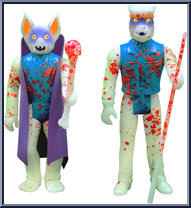 Batula / Werewolf (Neon Blood Splattered) from Worst - Sets manufactured by Super7 [Loose]