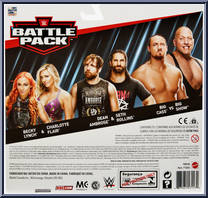 Becky Lynch / Charlotte Flair from WWE Battle Packs - Series 55 manufactured by Mattel [Back]