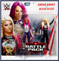 Sasha Banks vs Alexa Bliss from WWE Battle Packs - Series 60 manufactured by Mattel [Front]
